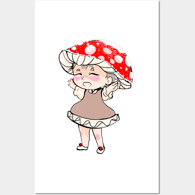 Mushroom girl Wall Art by nanaatawi